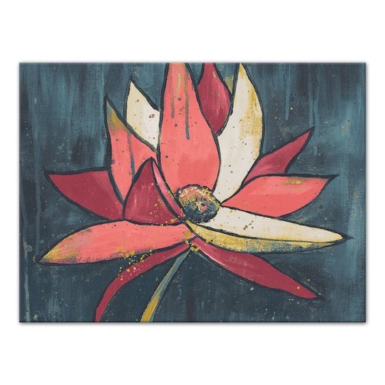 Pink Lotus 16" x 12" Canvas Wall Art
